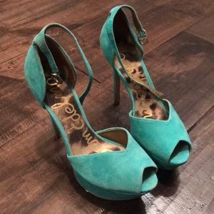 Teal turquoise Sam Edelman heels